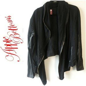 APPLE BOTTOMS BLACK ZIP HOODIE JACKET XL